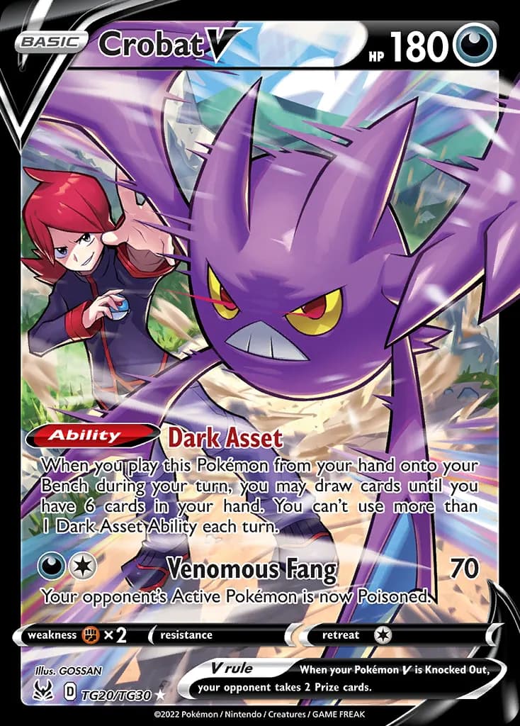 Crobat V — Lost Origin Trainer Gallery TG20 Pokémon card
