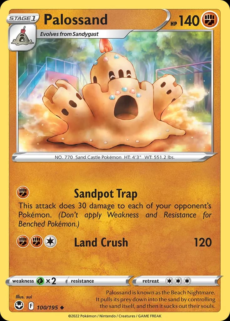 Palossand — Silver Tempest 100 Pokémon card