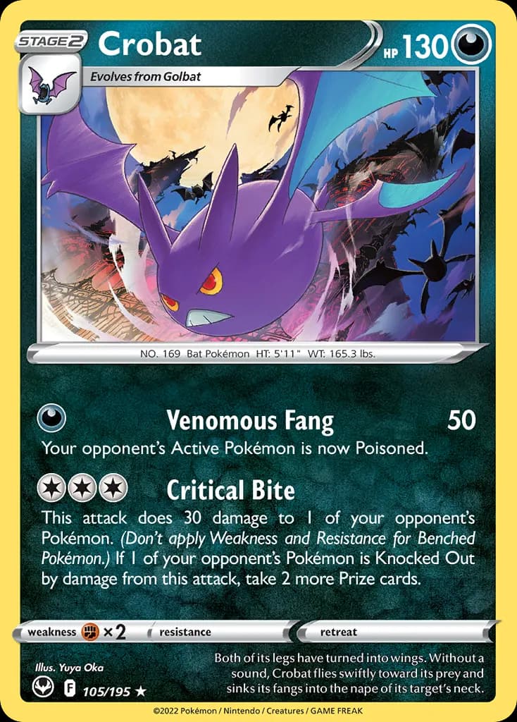 Crobat — Silver Tempest 105 Pokémon card