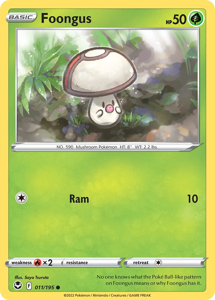 Foongus — Silver Tempest 11 Pokémon card