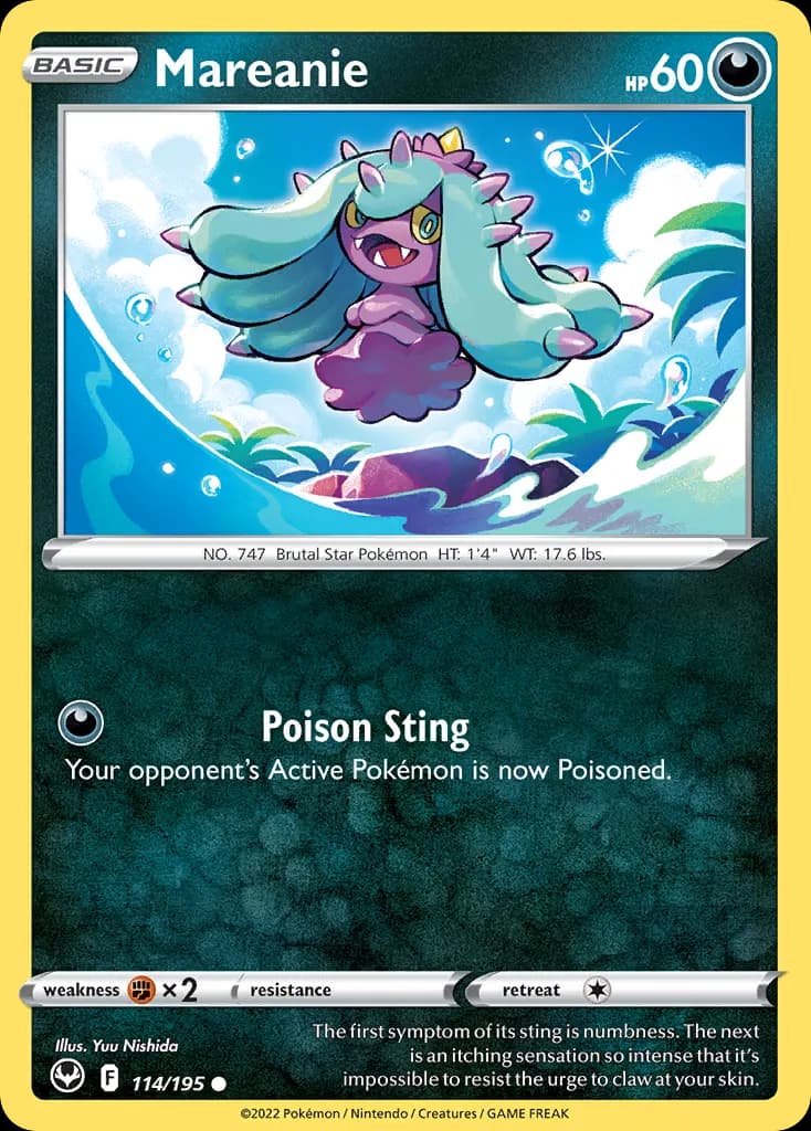 Mareanie — Silver Tempest 114 Pokémon card