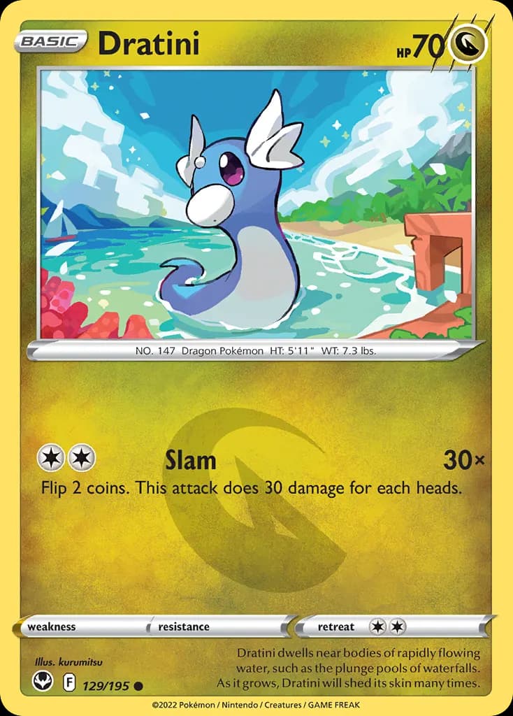 Dratini — Silver Tempest 129 Pokémon card