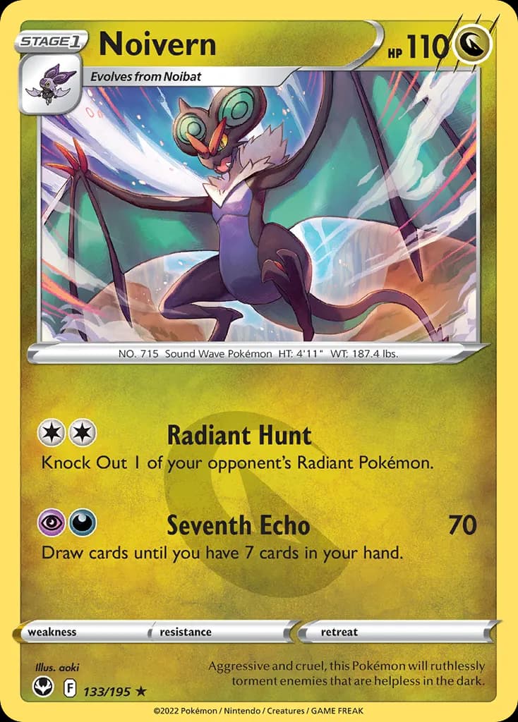 Noivern — Silver Tempest 133 Pokémon card