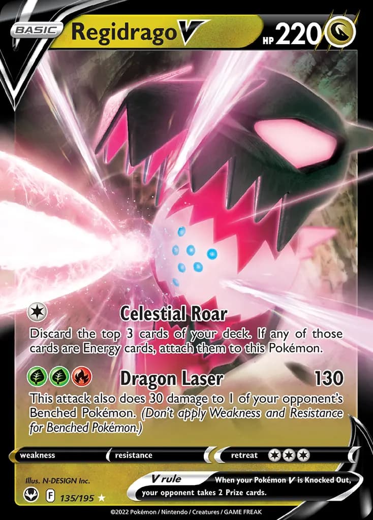 Regidrago V — Silver Tempest 135 Pokémon card