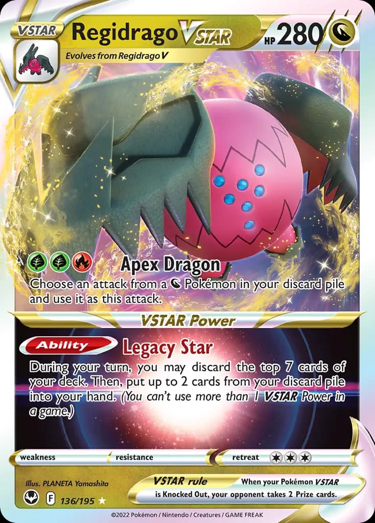 Regidrago VSTAR — Silver Tempest 136 Pokémon card