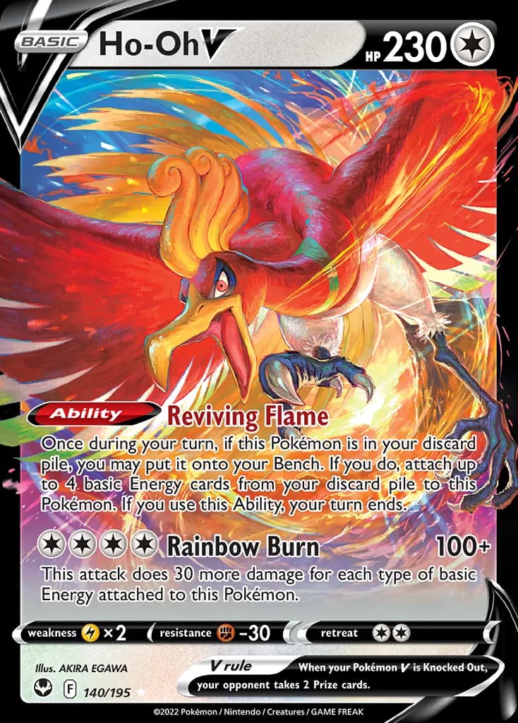 Ho-Oh V — Silver Tempest 140 Pokémon card