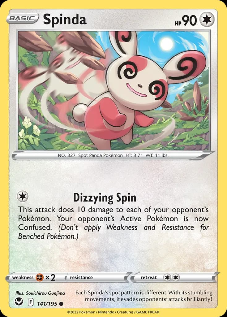 Spinda — Silver Tempest 141 Pokémon card