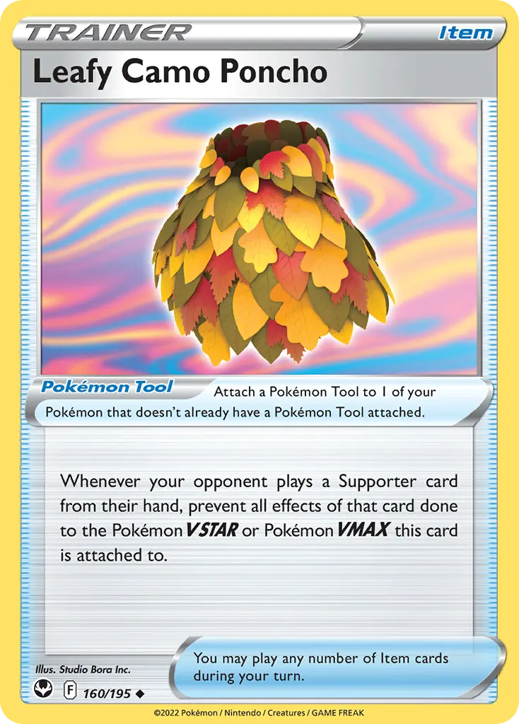 Leafy Camo Poncho — Silver Tempest 160 Pokémon card