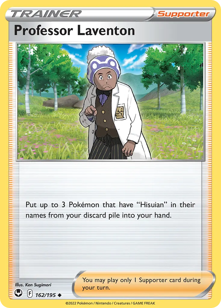 Professor Laventon — Silver Tempest 162 Pokémon card