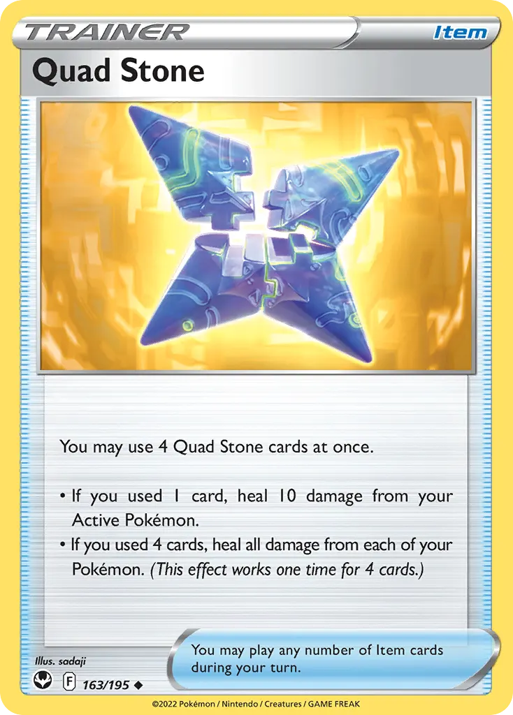 Quad Stone — Silver Tempest 163 Pokémon card