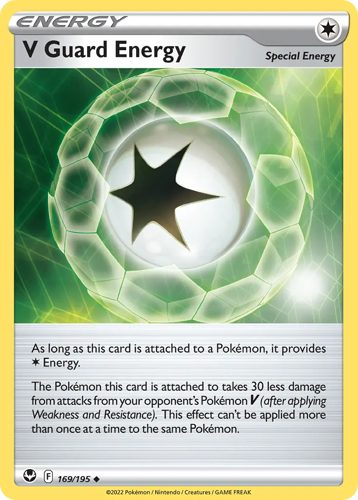 V Guard Energy — Silver Tempest 169 Pokémon card