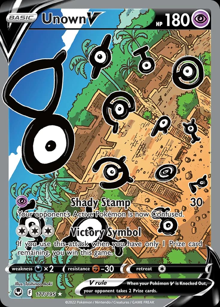 Unown V — Silver Tempest 177 Pokémon card