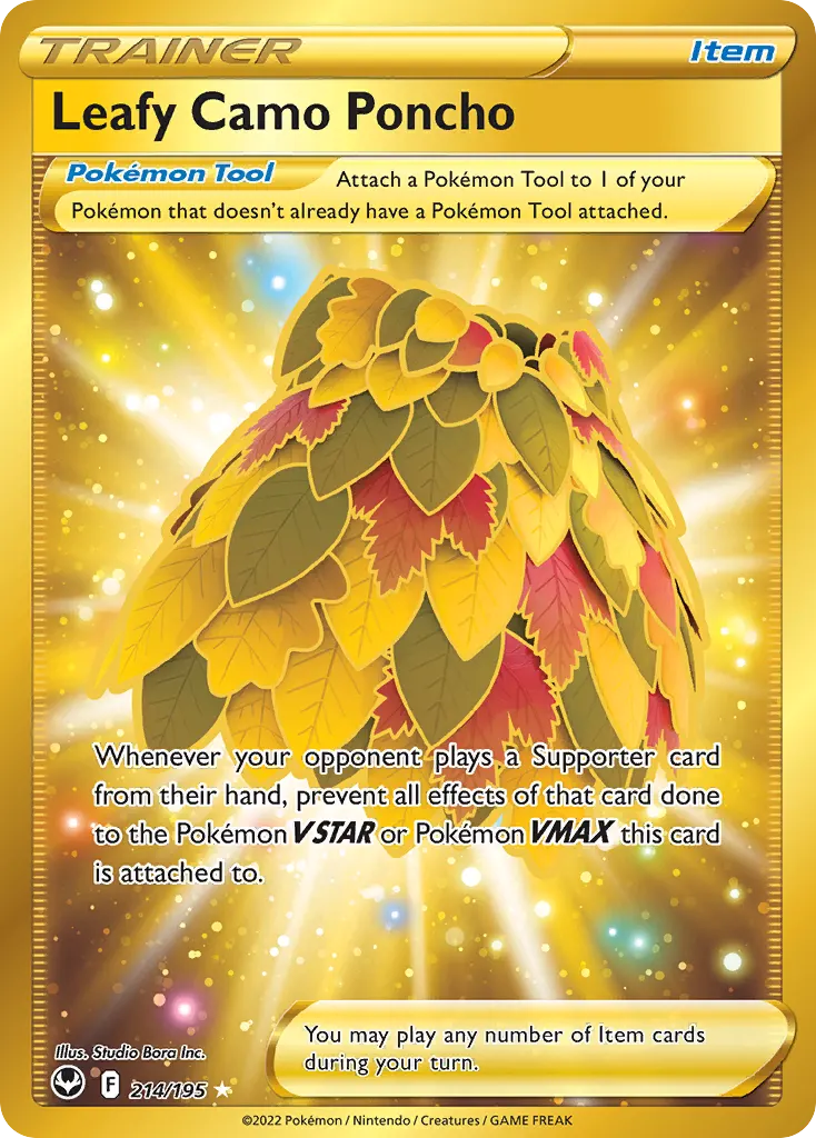 Leafy Camo Poncho — Silver Tempest 214 Pokémon card