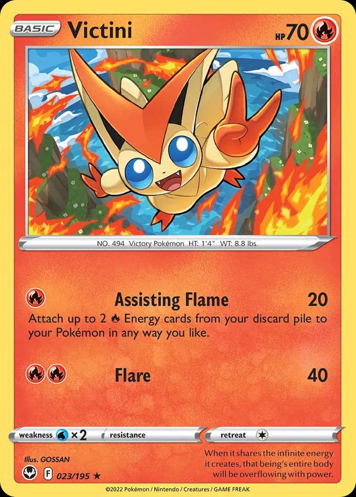 Victini — Silver Tempest 23 Pokémon card