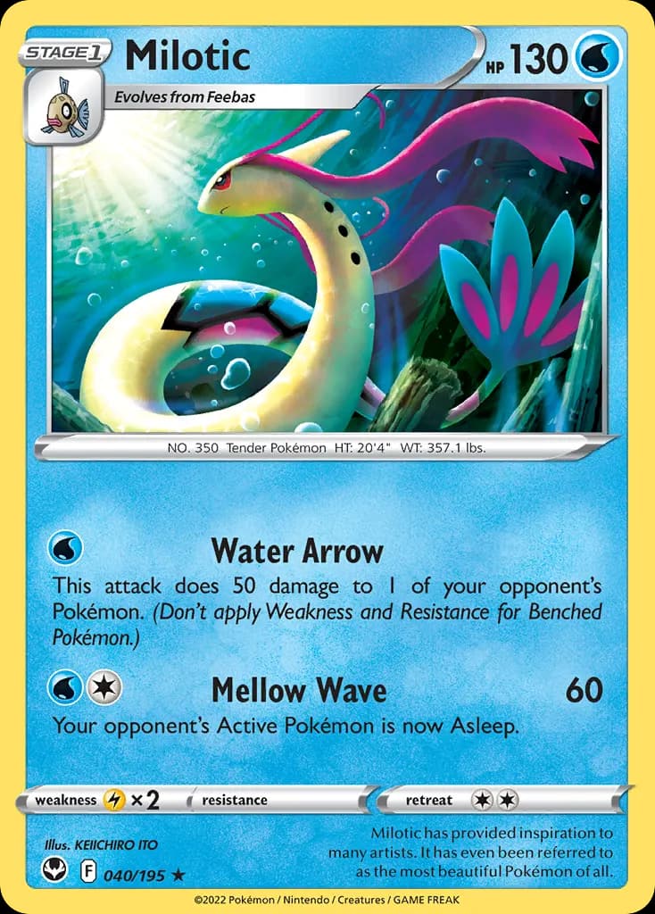 Milotic — Silver Tempest 40 Pokémon card