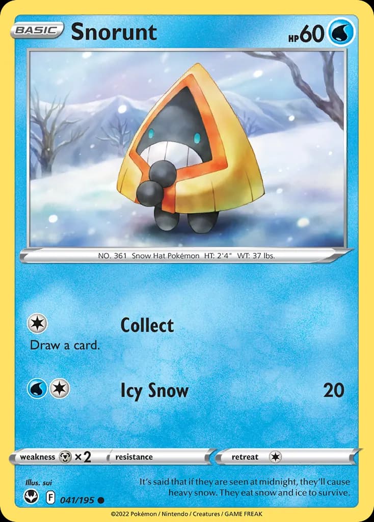 Snorunt — Silver Tempest 41 Pokémon card