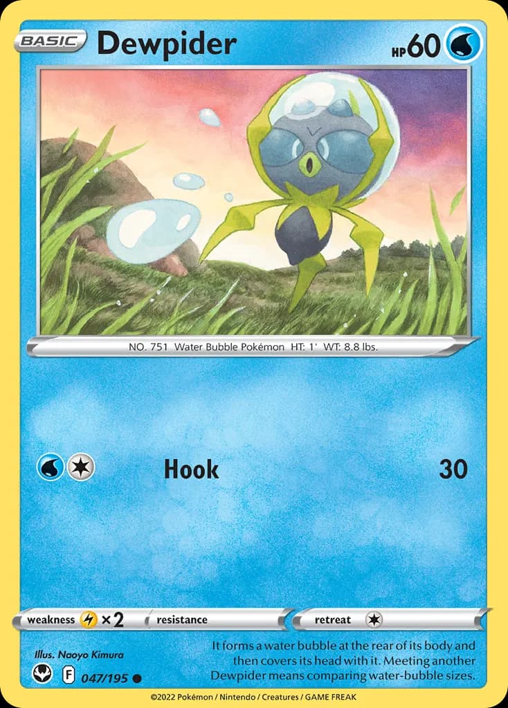 Dewpider — Silver Tempest 47 Pokémon card