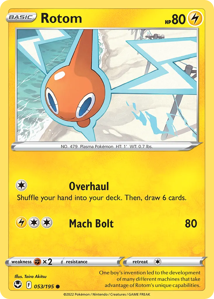 Rotom — Silver Tempest 53 Pokémon card