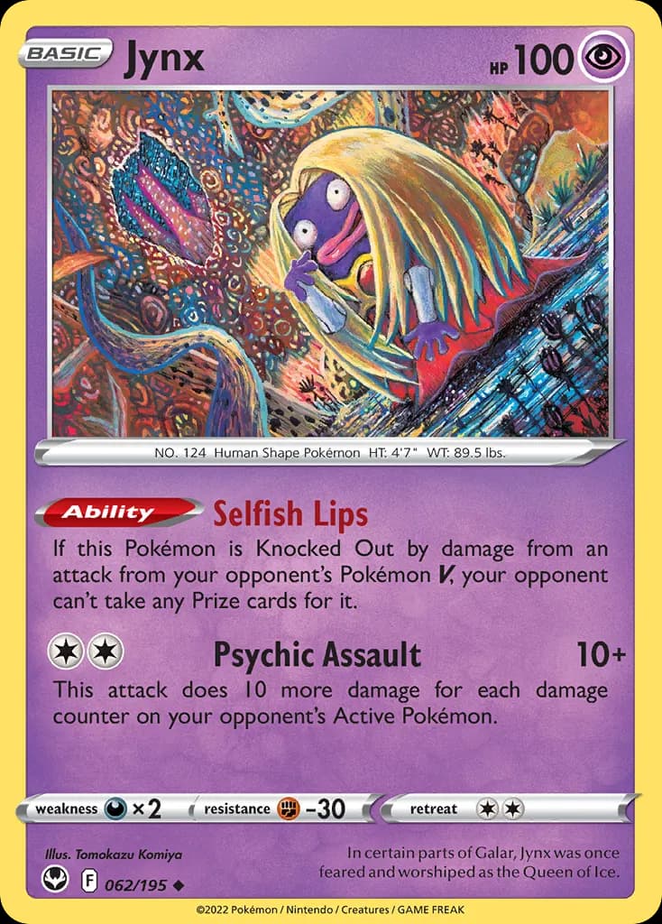 Jynx — Silver Tempest 62 Pokémon card