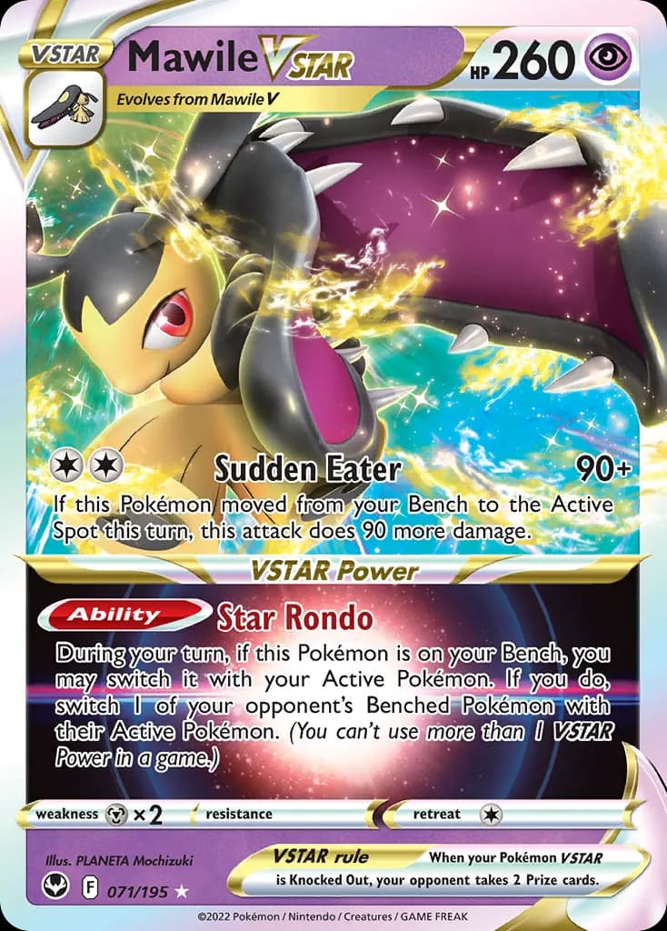 Mawile VSTAR — Silver Tempest 71 Pokémon card