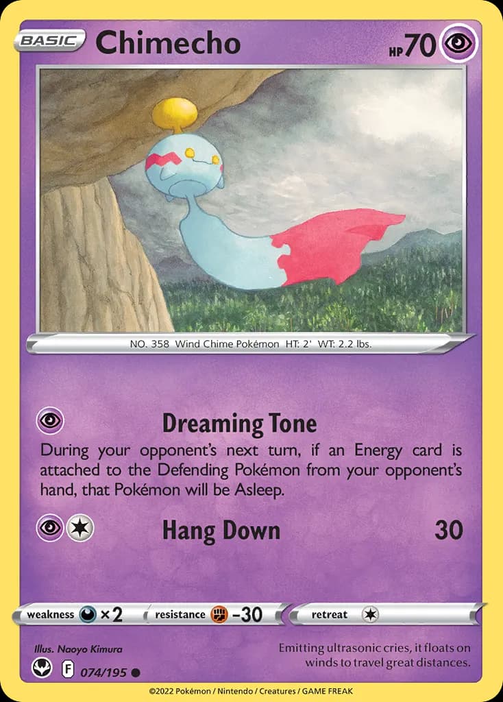Chimecho — Silver Tempest 74 Pokémon card