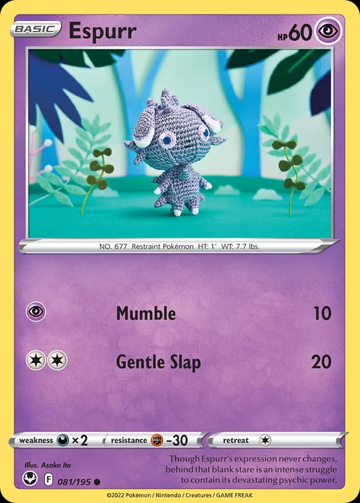 Espurr — Silver Tempest 81 Pokémon card