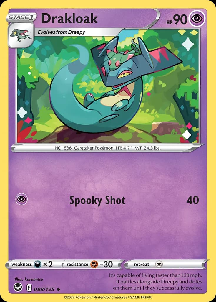 Drakloak — Silver Tempest 88 Pokémon card