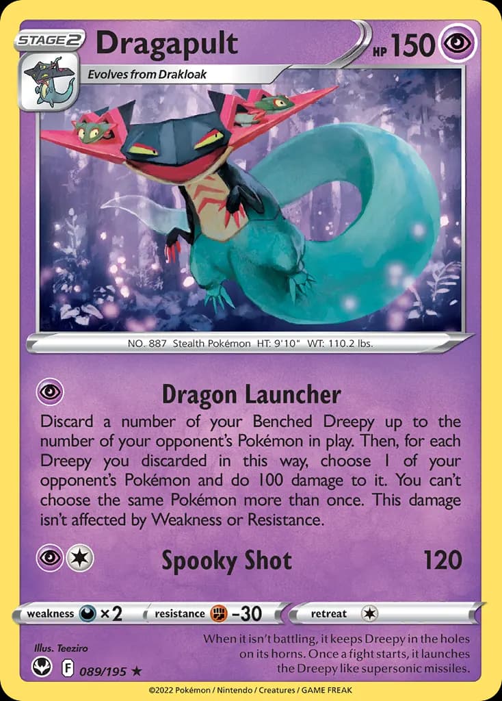 Dragapult — Silver Tempest 89 Pokémon card