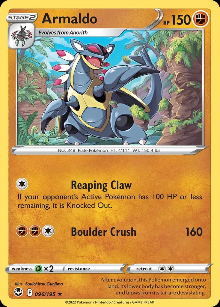 Armaldo — Silver Tempest 96 Pokémon card