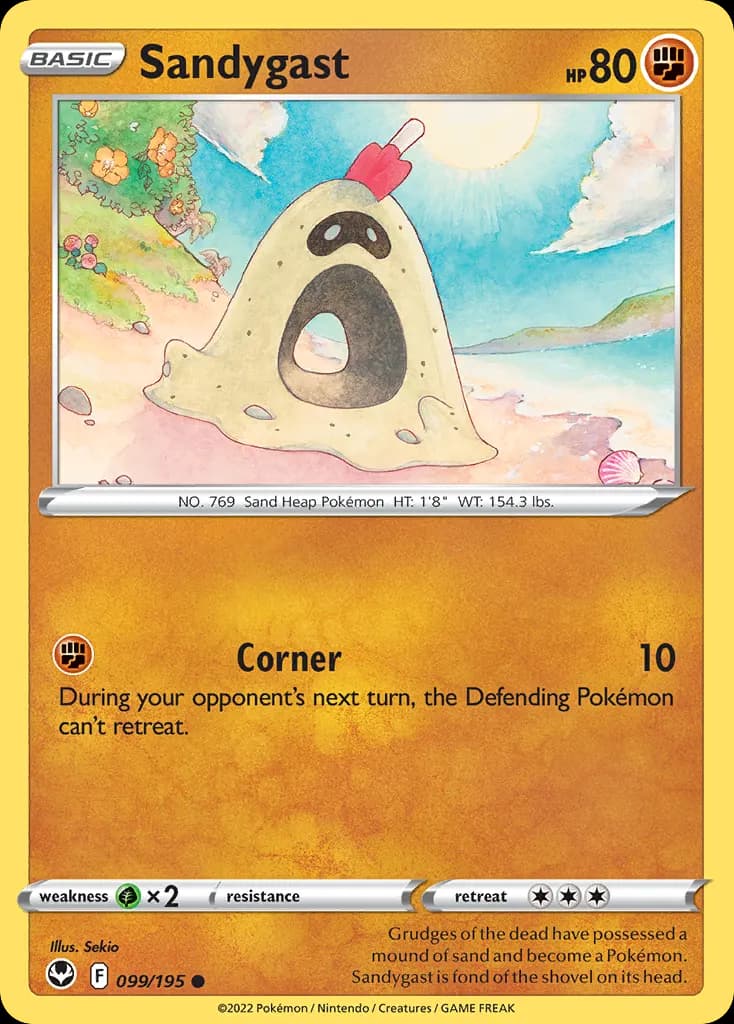 Sandygast — Silver Tempest 99 Pokémon card