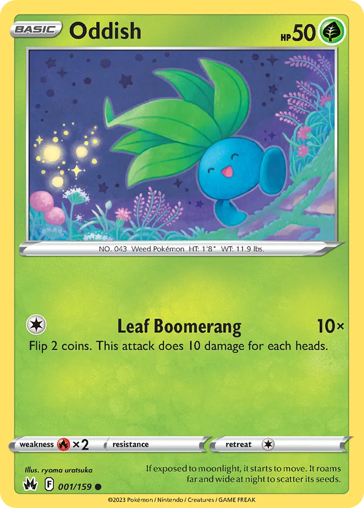 Oddish — Crown Zenith 1 Pokémon card