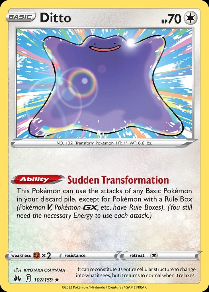Ditto — Crown Zenith 107 Pokémon card