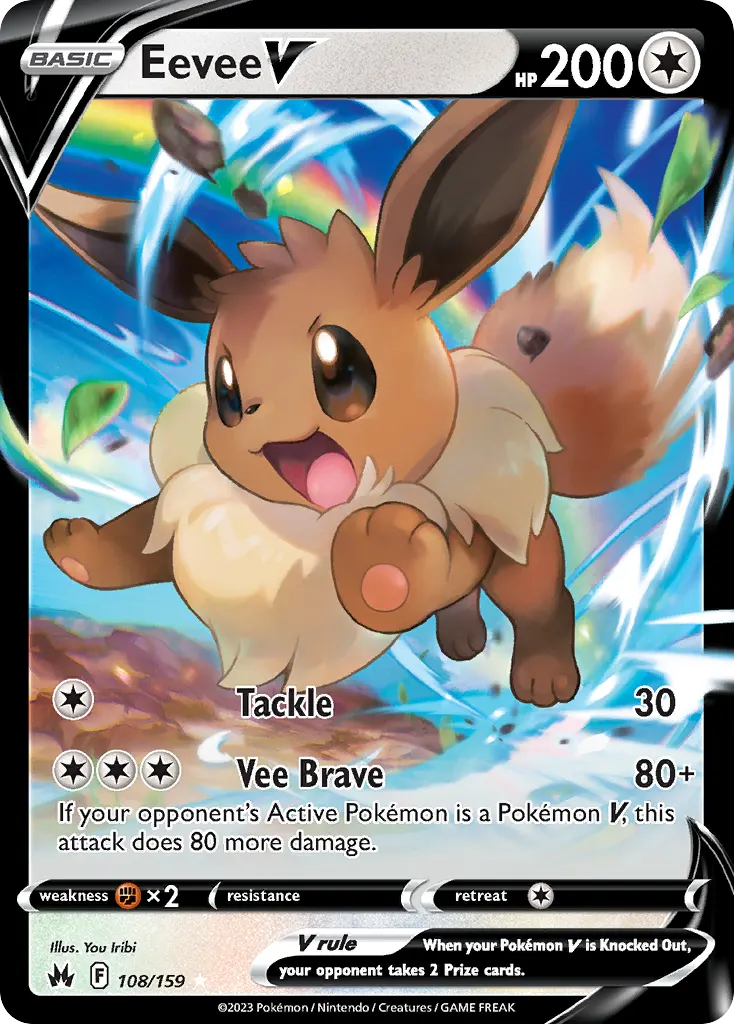 Eevee V — Crown Zenith 108 Pokémon card