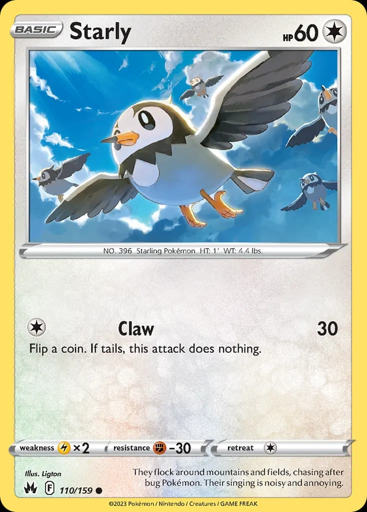Starly — Crown Zenith 110 Pokémon card