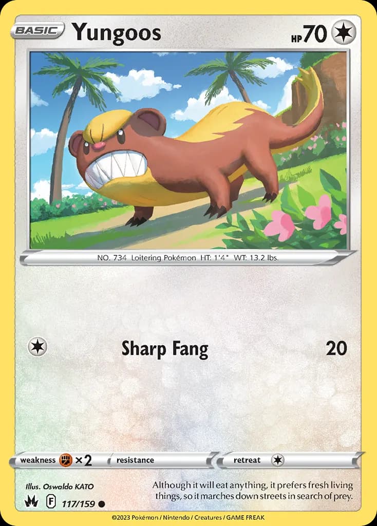 Yungoos — Crown Zenith 117 Pokémon card