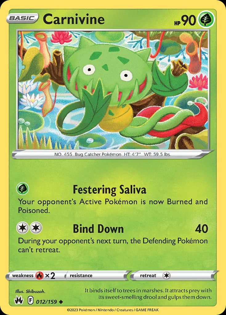 Carnivine — Crown Zenith 12 Pokémon card
