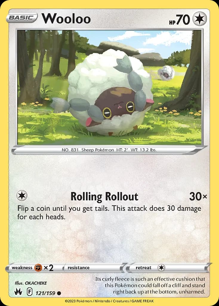 Wooloo — Crown Zenith 121 Pokémon card