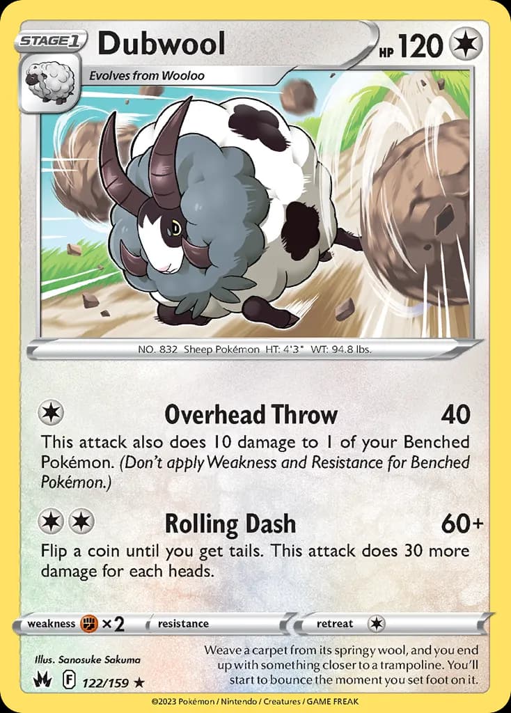 Dubwool — Crown Zenith 122 Pokémon card