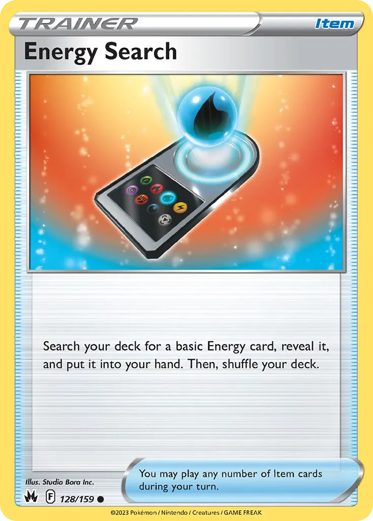 Energy Search — Crown Zenith 128 Pokémon card
