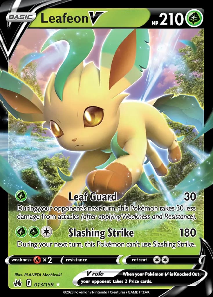 Leafeon V — Crown Zenith 13 Pokémon card