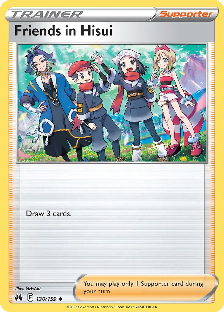 Friends in Hisui — Crown Zenith 130 Pokémon card