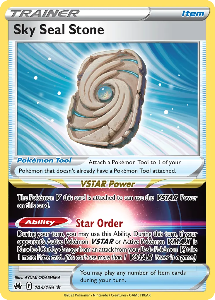 Sky Seal Stone — Crown Zenith 143 Pokémon card