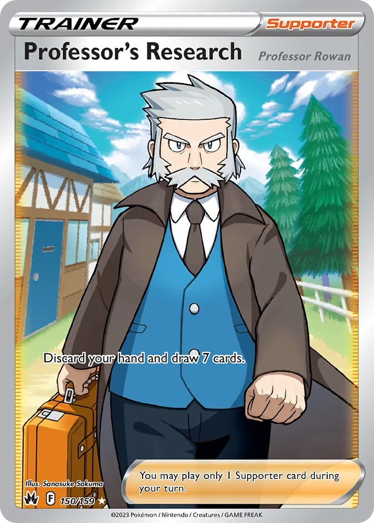 Professor's Research — Crown Zenith 150 Pokémon card