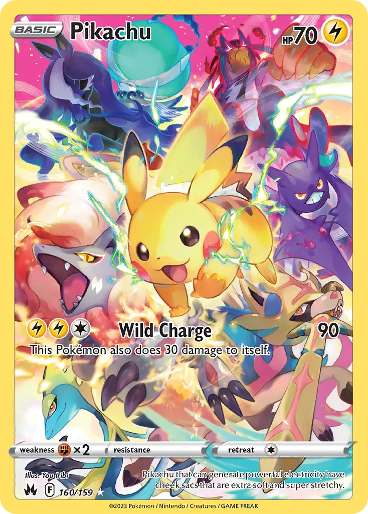 Pikachu — Crown Zenith 160 Pokémon card