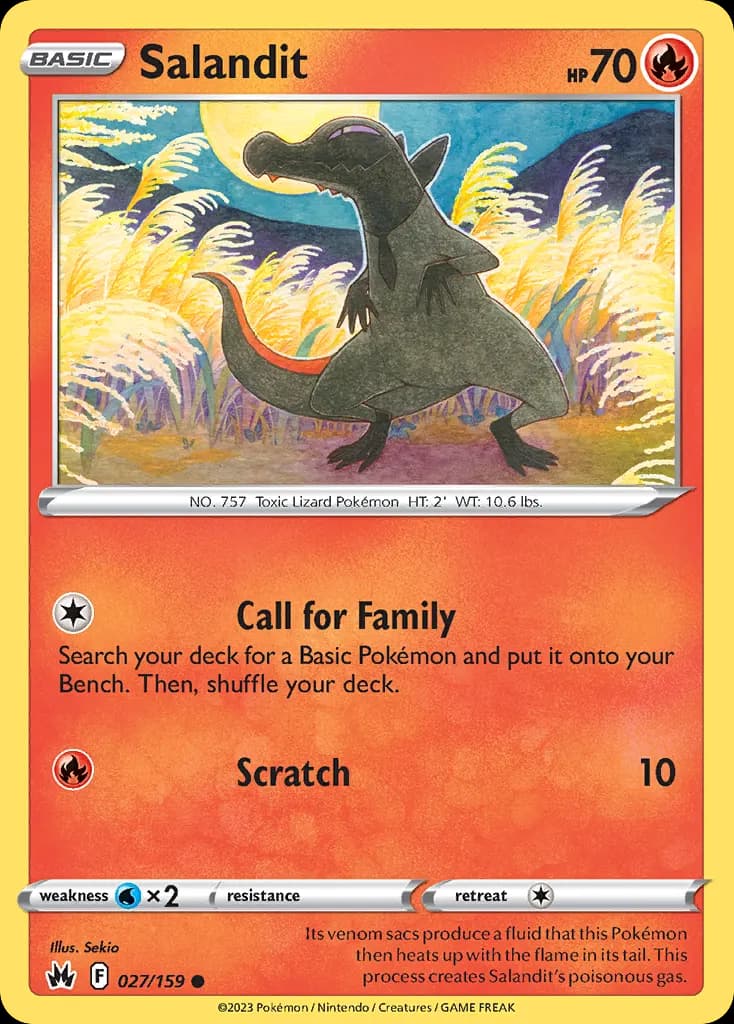 Salandit — Crown Zenith 27 Pokémon card