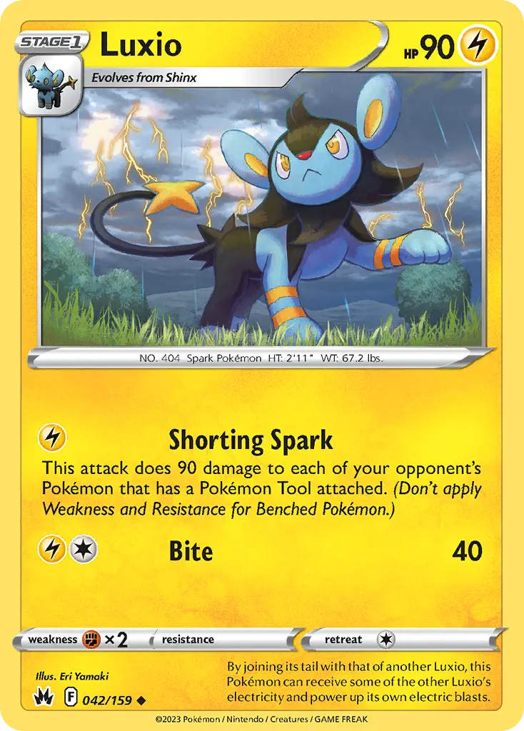 Luxio — Crown Zenith 42 Pokémon card