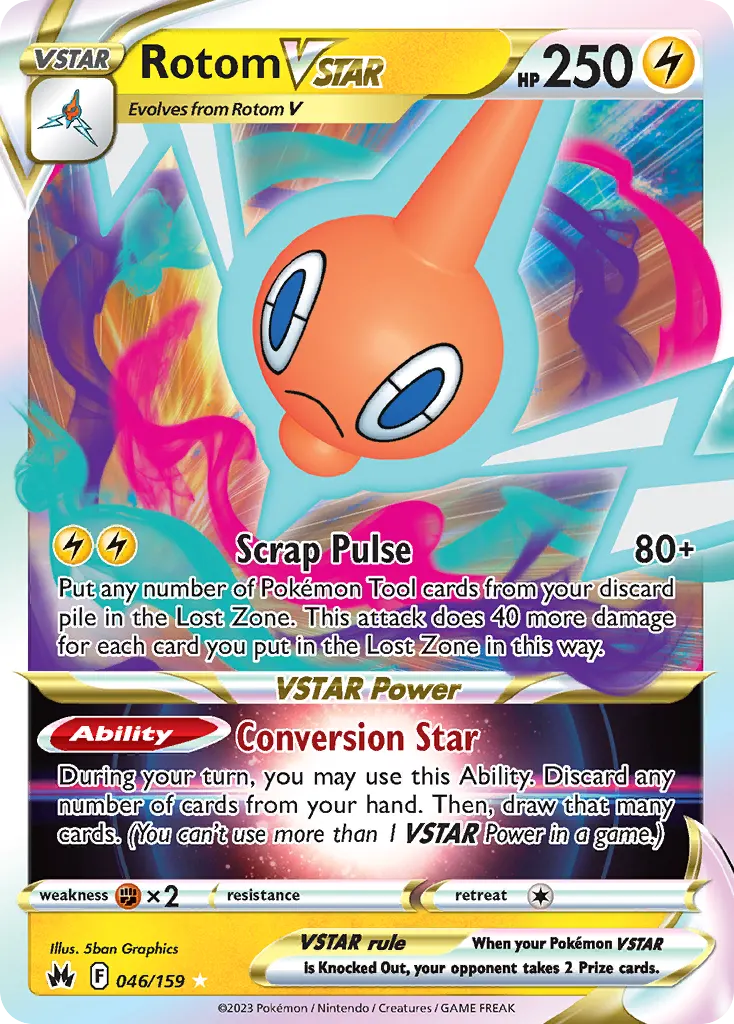 Rotom VSTAR — Crown Zenith 46 Pokémon card