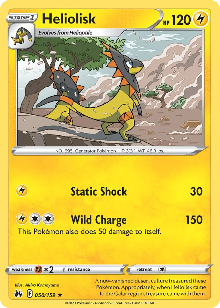 Heliolisk — Crown Zenith 50 Pokémon card