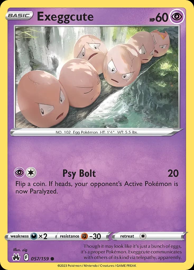 Exeggcute — Crown Zenith 57 Pokémon card