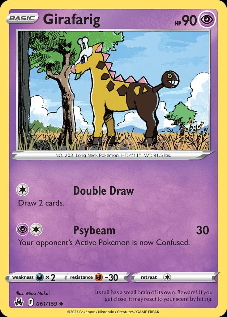 Girafarig — Crown Zenith 61 Pokémon card